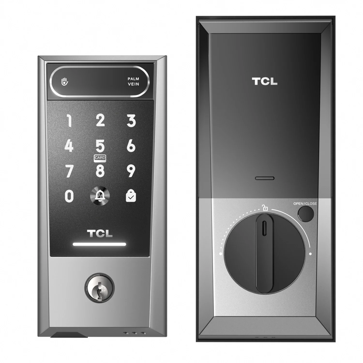 Le TCL D2 Pro Palm Vein Digital Smart Door Lock avec clavier. (Source de l'image : TCL)