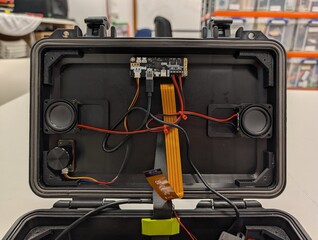 Les haut-parleurs et les systèmes audio peuvent être installés derrière l'écran.