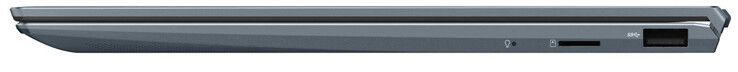 Côté droit : lecteur de carte (micro SD), USB A 3.2 Gen 1.