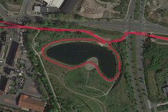 GPS Garmin Edge 500 : autour d'un lac.