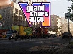 Bannière de GTA 6 montrant la circulation à Vice City