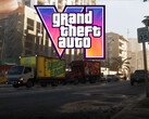 Bannière de GTA 6 montrant la circulation à Vice City