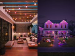 Les nouvelles guirlandes lumineuses permanentes Festavia de Philips (à droite) et les guirlandes lumineuses globe (à gauche). (Source de l&#039;image : Philips)