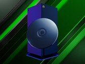 Disque de jeu physique présenté avec une maquette de la console Project Helix