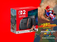 La bannière de l'offre groupée Nintendo Switch 2 Mario Kart World est présentée (Source de l'image : Amazon avec modifications)