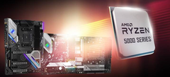 La série Ryzen 5000 fonctionnera sur les cartes mères des séries AMD 400 et 500, à terme. (Source de l'image : ASRock)