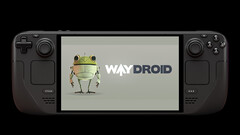 SteamDB a une application inconnue avec l'artwork de Waydroid (Image source : Valve and SteamDB [edited])
