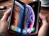 Un iPhone pliable (peut-être semblable à ce rendu généré par l'IA) pourrait être lancé l'année prochaine, selon JPMorgan. (Source de l'image : AI-generated)