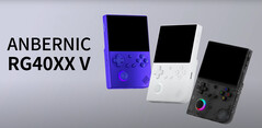 Anbernic prévoit de proposer le RG40XX V en noir translucide, indigo et blanc, tous avec un rétroéclairage RGB. (Source de l'image : Anbernic)