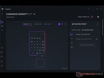 Personnalisation de la commande KP7.