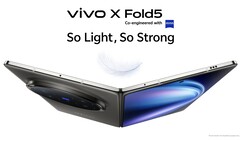 Le smartphone pliable Vivo X Fold5 est désormais disponible à l&#039;achat en Inde (Image source : Vivo)