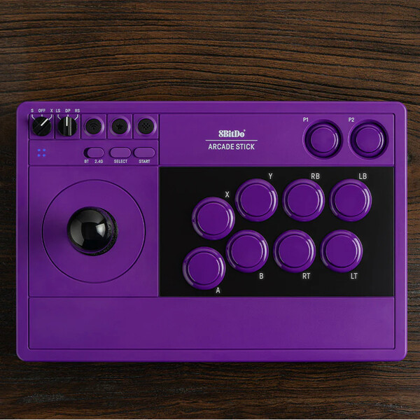 La manette d'arcade 8BitDo violette est désormais disponible à la vente sur Amazon et sur le site web de 8BitDo.