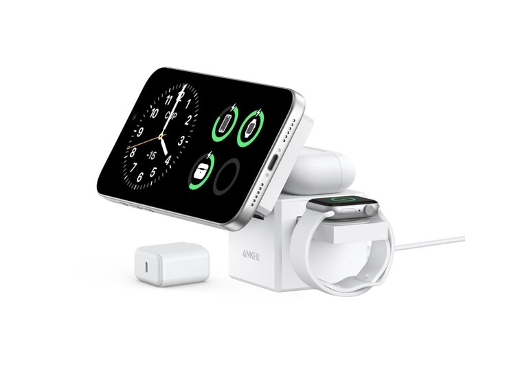 La station de recharge sans fil Anker MagGo (Cube 3-en-1). (Source de l'image : Anker)