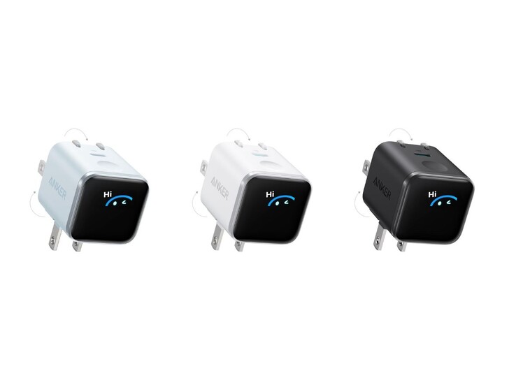 Le chargeur Anker Nano (45W, Smart Display, pliable à 180°) est disponible en plusieurs coloris. (Source de l'image : Anker)