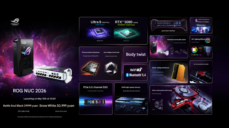 Principales caractéristiques du nouveau mini PC de jeu ROG NUC (traduit de l'anglais)