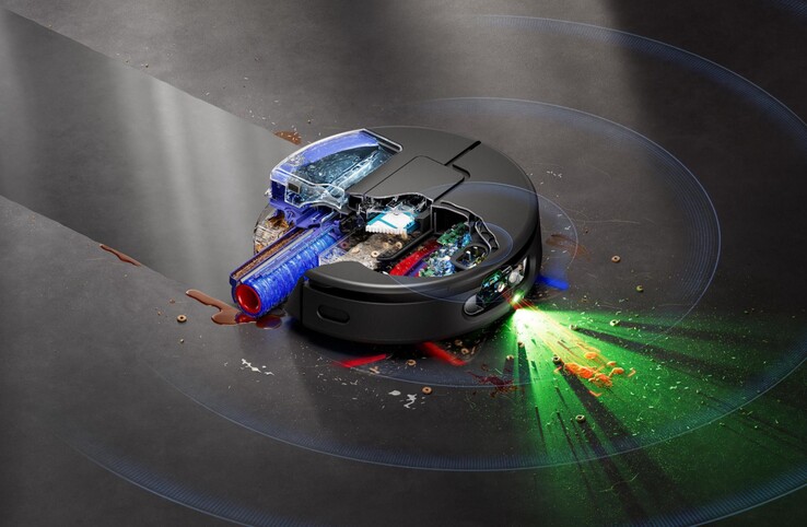 L'aspirateur robot Dyson Spot+Scrub AI. (Source de l'image : Dyson)