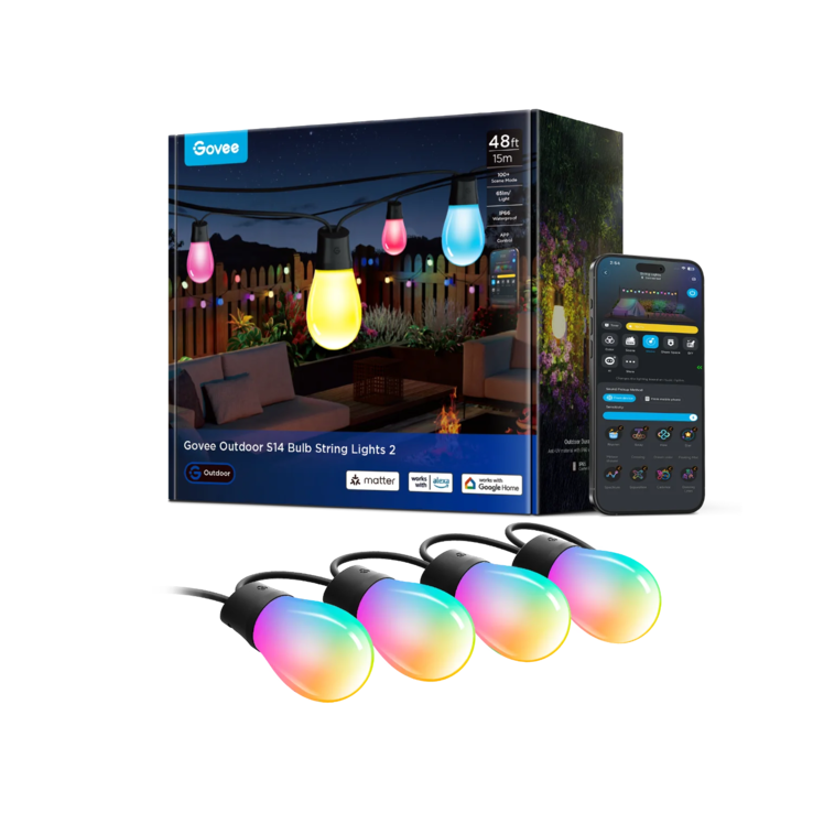 La guirlande lumineuse Govee Smart Outdoor S14 Bulb 2 (Source de l'image : Govee)