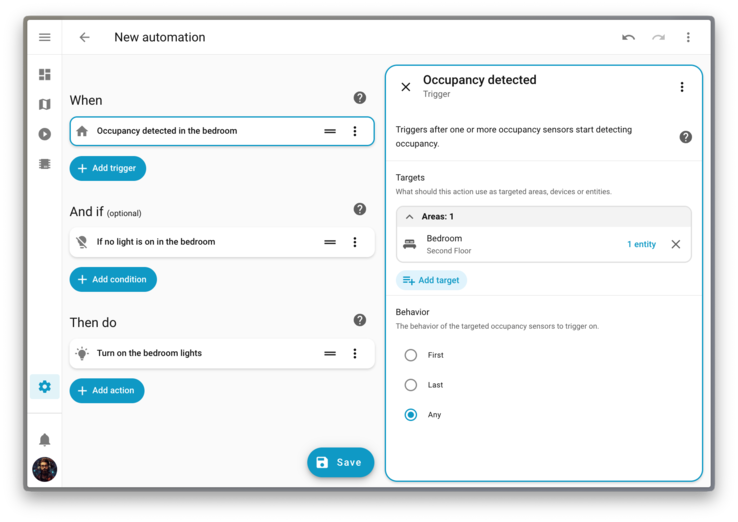 De nouveaux déclencheurs spécifiques sont arrivés avec Home Assistant 2026.1. (Source de l'image : Home Assistant)