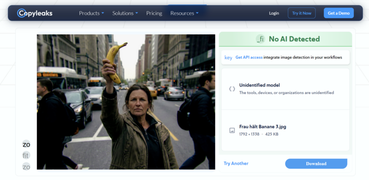 Source : https://copyleaks.com/de/ai-image-detector