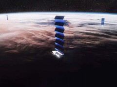 Vue d&#039;artiste des satellites Starlink. (Source de l&#039;image : SpaceX)
