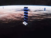 Vue d'artiste des satellites Starlink. (Source de l'image : SpaceX)