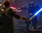 Une image du jeu Star Wars Jedi : Fallen Order montrant Cal Kestis et un ennemi. (Source de l'image : Steam)