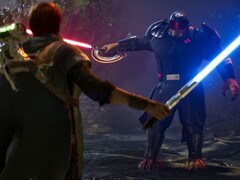 Une image du jeu Star Wars Jedi : Fallen Order montrant Cal Kestis et un ennemi. (Source de l'image : Steam)