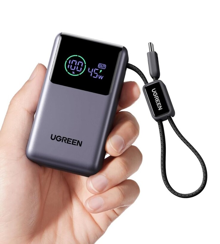 La banque d'énergie Ugreen Nexode Pro (10 000mAh, 45W, câble intégré)