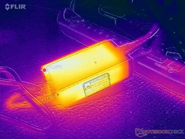 L'adaptateur CA atteint 35°C en cas d'utilisation intensive
