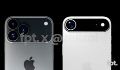 L'iPhone 17 Pro (à gauche) aurait un châssis en aluminium, tandis que l'iPhone 17 Air (à droite) devrait avoir un châssis en titane. (Source de l'image : FrontPageTech)