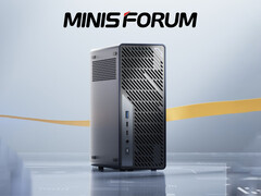 Le Minisforum MS-02 Ultra vu de l'avant. (Source de l'image : Minisforum - édité)