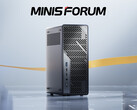 Le Minisforum MS-02 Ultra vu de l'avant. (Source de l'image : Minisforum - édité)