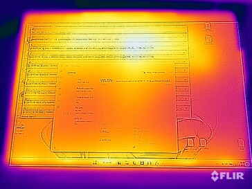 Températures de surface des tests de stress (avant)