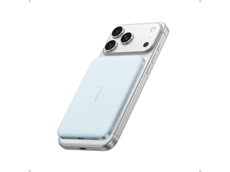 La banque d'alimentation Anker Nano (5K, MagGo, Slim) en bleu