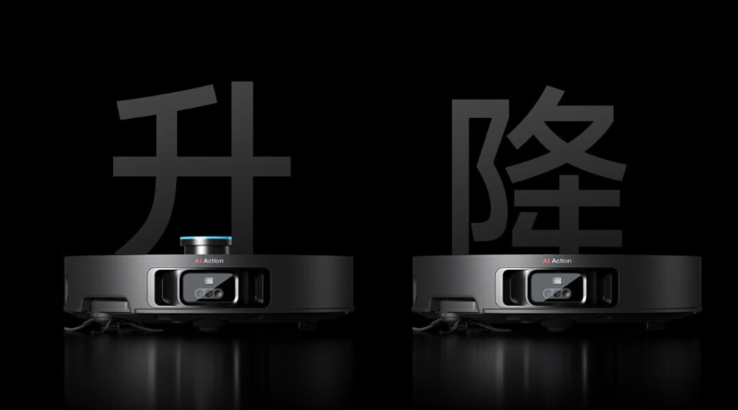 Le Dreame X40 Pro Ultra peut passer sous des meubles bas grâce à sa tourelle LiDAR rétractable. (Source de l'image : Dreame)