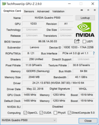 ThinkPad P52s - GPU-Z.