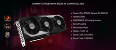 Variante RX 6800 XT. (Source de l'image : Gigaoctet via VideoCardz)