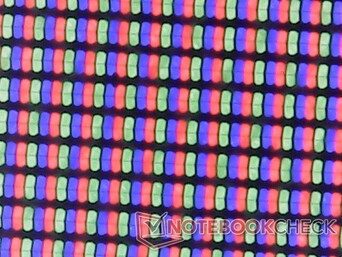Matrice de sous-pixels nets de la couche brillante pour une granularité minimale