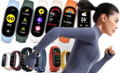 Le Xiaomi Mi Band 7 (en haut) offre quelques améliorations importantes par rapport au Mi Band 6 (en bas). (Image source : Xiaomi - édité)