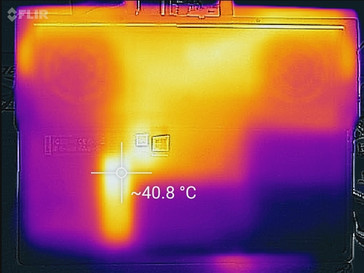 Lenovo Legion Y530 - Relevé thermique, partie clavier (sollicitations maximales).