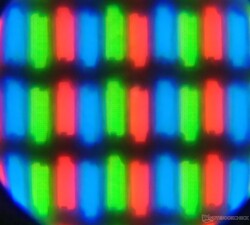Grille de pixels (grossissement 250X)