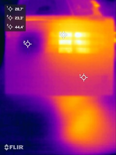 Test de résistance à la température de surface (face inférieure)