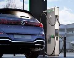 Une Mercedes-Benz à un chargeur rapide (Source : Mercedes-Benz)