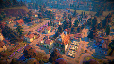 Une image montrant des bâtiments dans Fabledom.