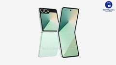 Rendu non officiel du prochain Galaxy Z Flip7 (Source de l&#039;image : OnLeaks et SammyGuru)