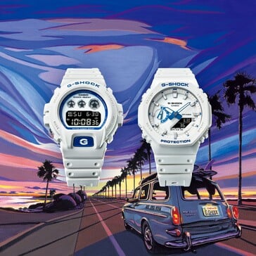 De gauche à droite : Casio G-Shock DW-6900HDS-7A1 et GA-2100HDS-7A1. (Source de l'image : Casio)
