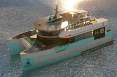 Les systèmes d&#039;électro-propulsion de Green Navy permettent une autonomie de 300 km à 8,3 nœuds, soit environ 36 heures de navigation. (Source : Green Navy)