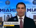 Le maire de Miami, Francis Suarez, a annoncé la nouvelle du rendement du bitcoin en direct sur CoinDesk TV. (Image Source : CoinDesk)