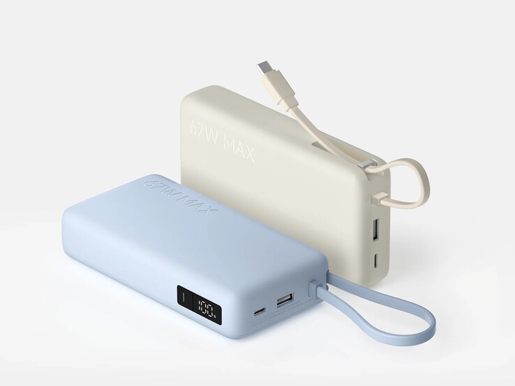 Le Xiaomi 67W Power Bank 20000 (câble intégré). (Source de l'image : Xiaomi)