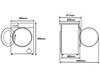 Les dimensions du Xiaomi Mijia Ultra-Thin Washing and Drying Machine 10kg (Image source : Xiaomi)